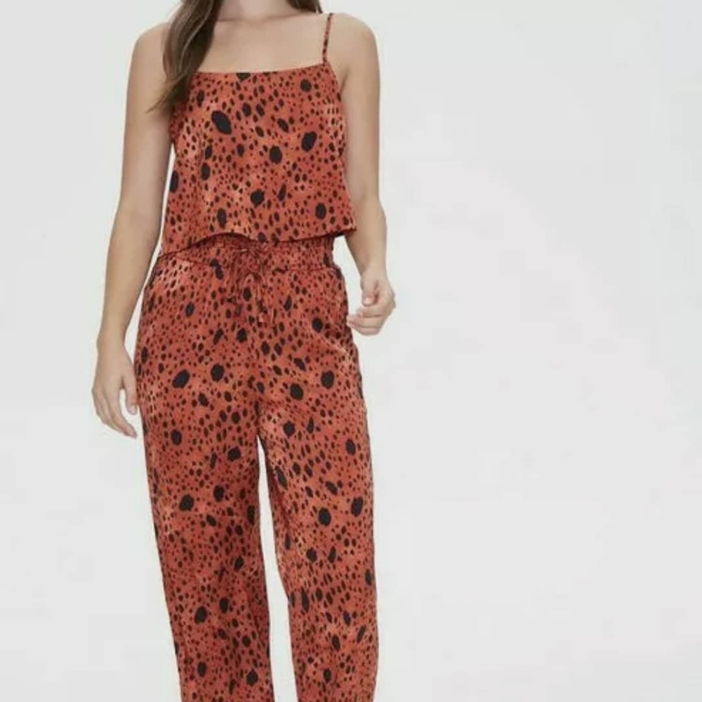 WOMEN F21 SPOTTED PRINT CAMI & PANTS Sleepwear